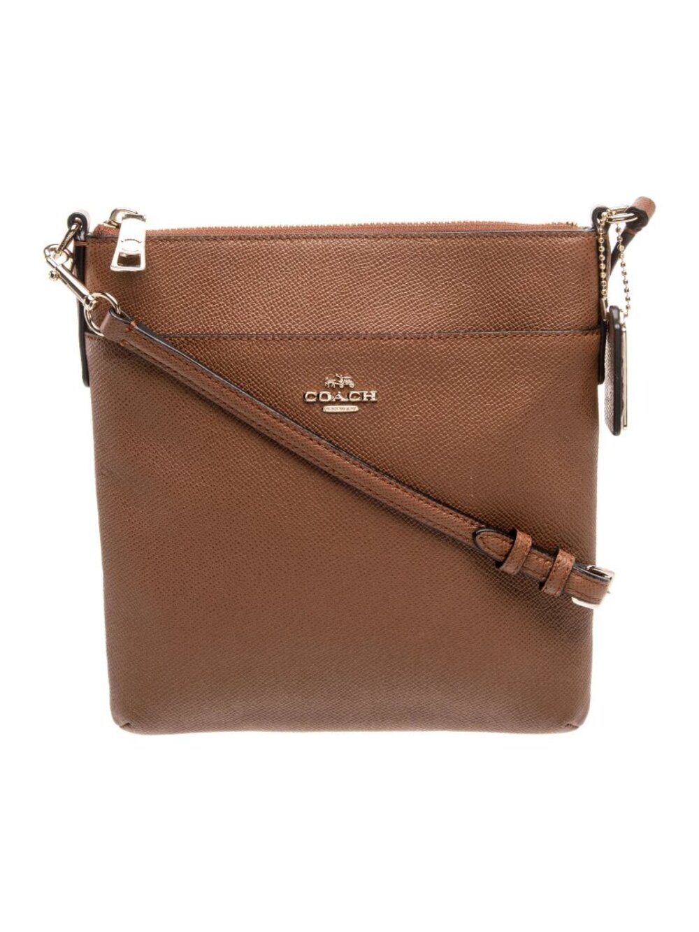 Coach Leather Crossbody Bag Women Brown & Neutrals Leather Gold-Tone Hardware - Picture 2 of 8